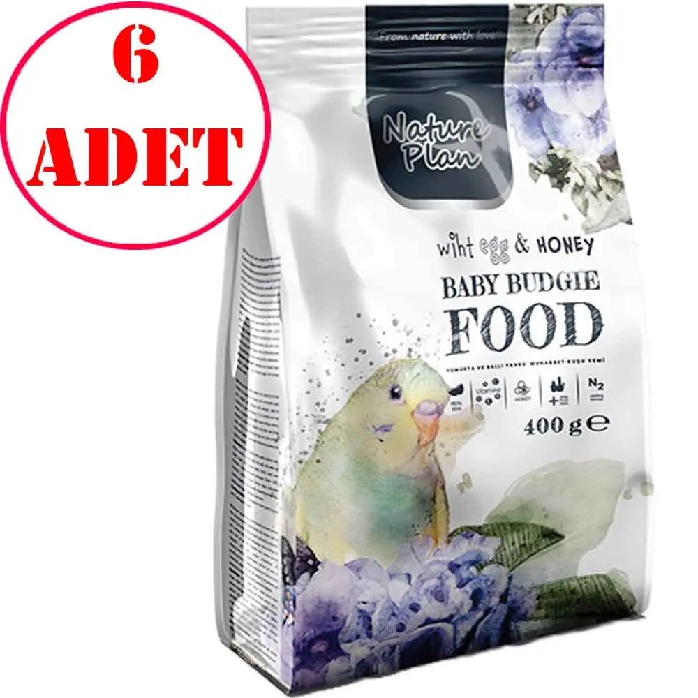 Nature Plan Yavru Muhabbet Kuşu Yemi Yumurta + Ballı 400 Gr 6 Ad