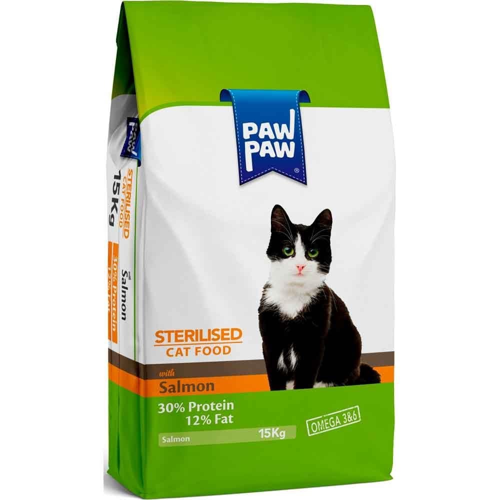 Paw Paw Sterilised Somonlu Kısırlaştırılmış Kedi Maması 15 Kg