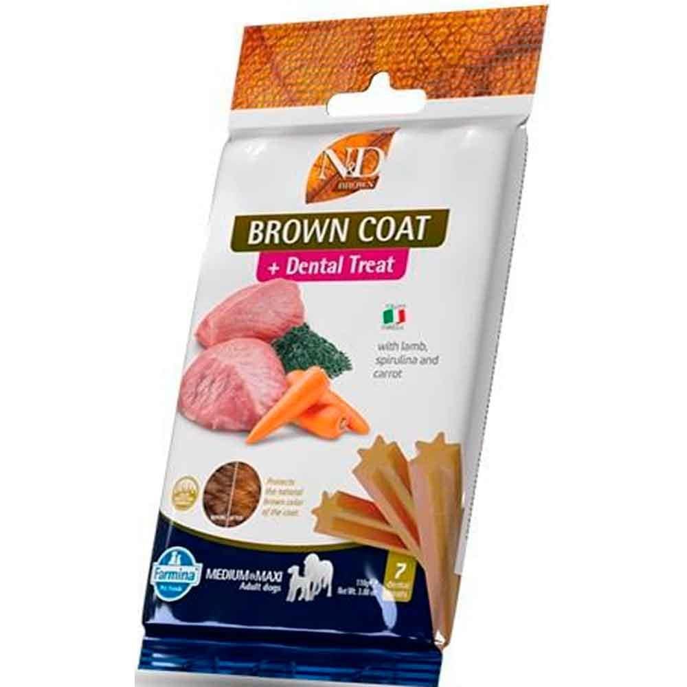 ND Dental Treat Brown Coat Medium/Maxi Köpek Ödülü 7'li Paket