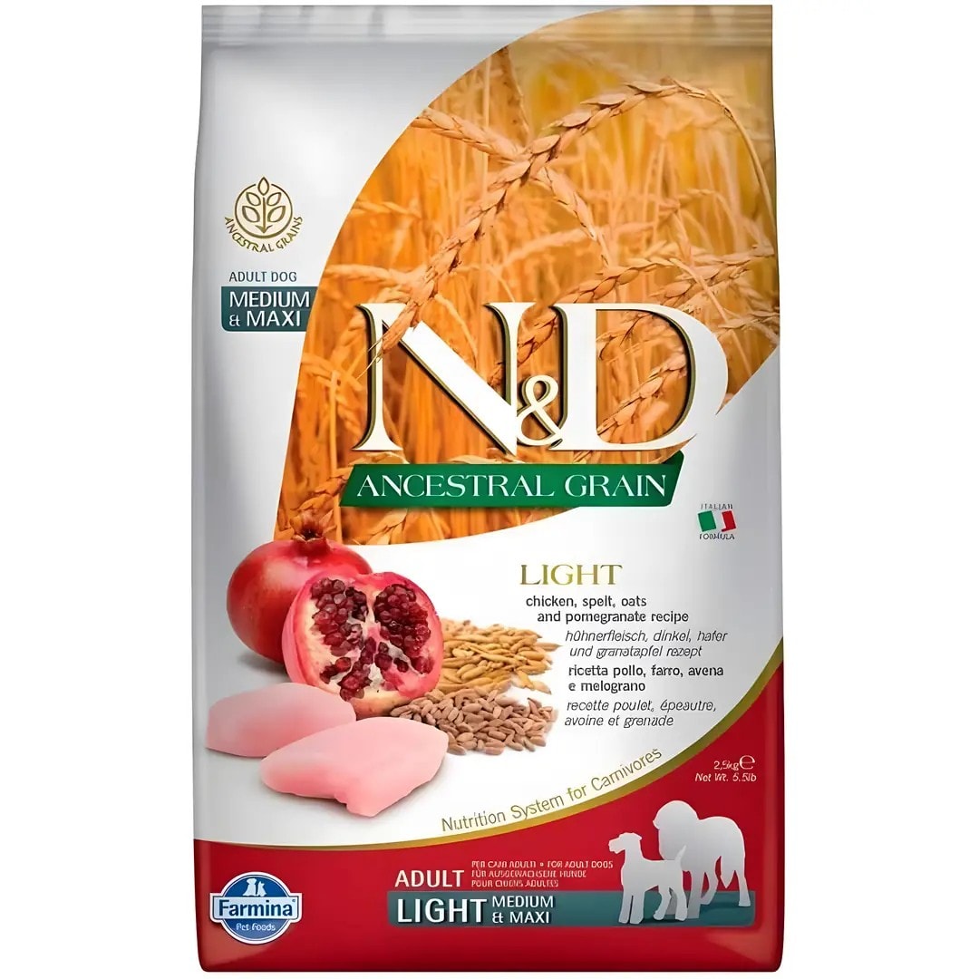 ND Düşük Tahıllı Light Medium Maxi Tavuklu Köpek Maması 2.5 kg
