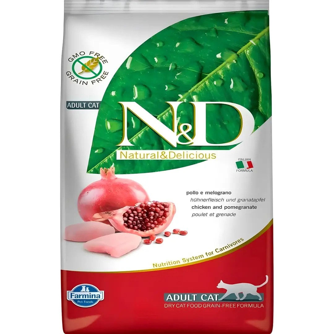 N&D Tavuk ve Narlı Tahılsız Kedi Maması 5 Kg