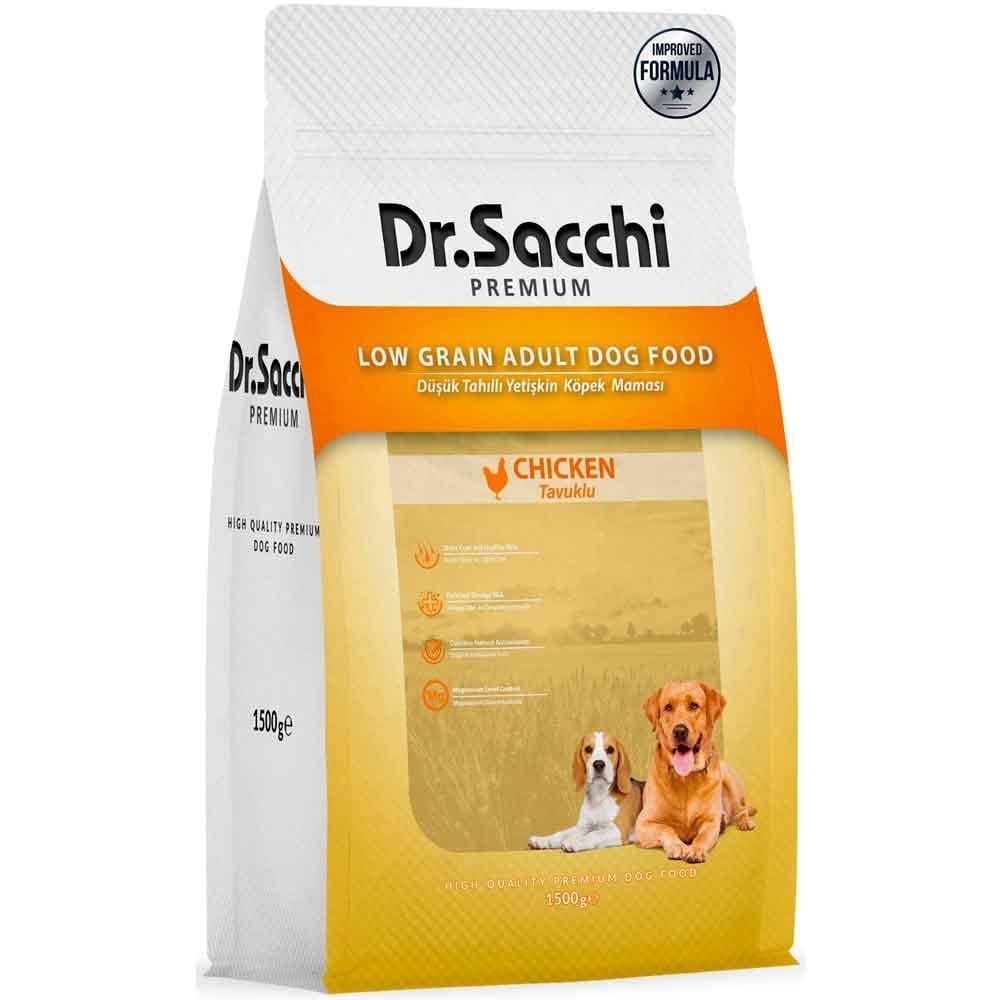 Dr. Sacchi Köpek Maması Düşük Tahıllı Tavuklu 1,5 Kg
