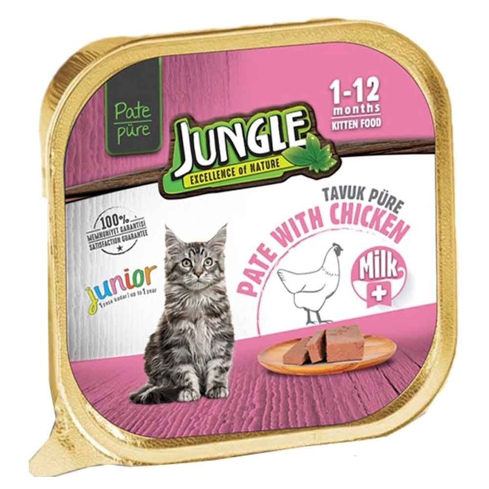Jungle Yavru Kedi Yaş Mama Sütlü Tavuklu 100 Gr
