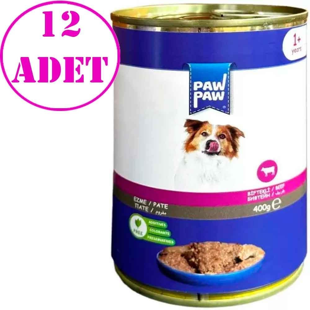 Paw Paw Köpek Konservesi Biftekli 400 Gr 12 AD