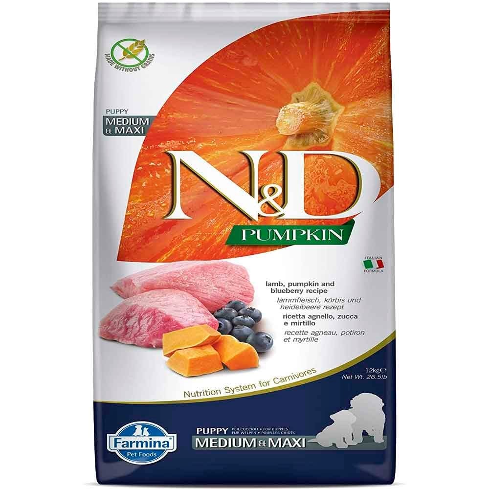ND Balkabaklı Kuzu Etli Tahılsız  Yavru Köpek Maması 12 Kg