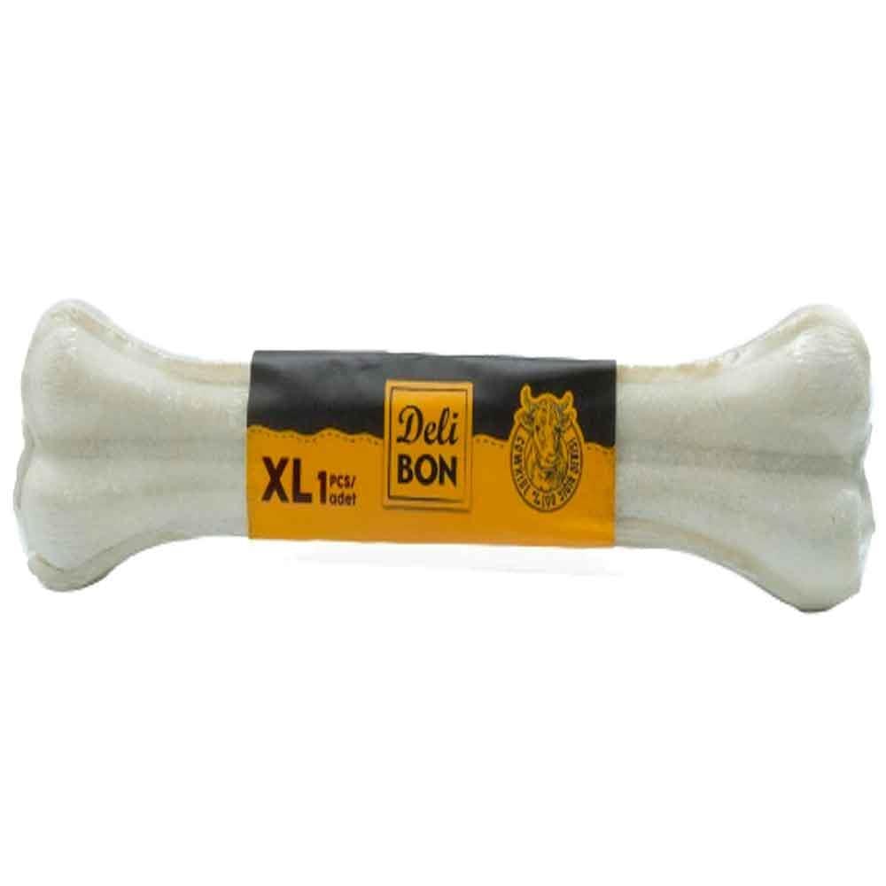 Delibon Köpekler İçin Deri Pres Kemik Beyaz 27 Cm