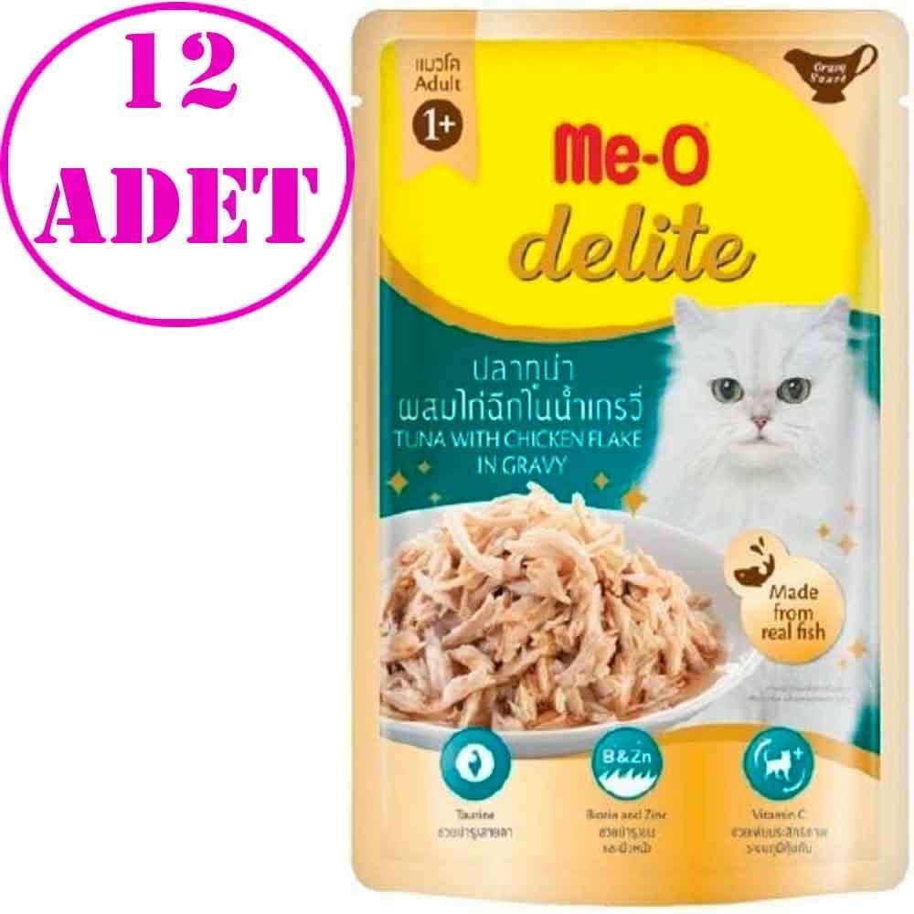 Me-O Delite Pouch Ton Balığı ve Tavuklu Kedi Konservesi 70 Gr 12 AD