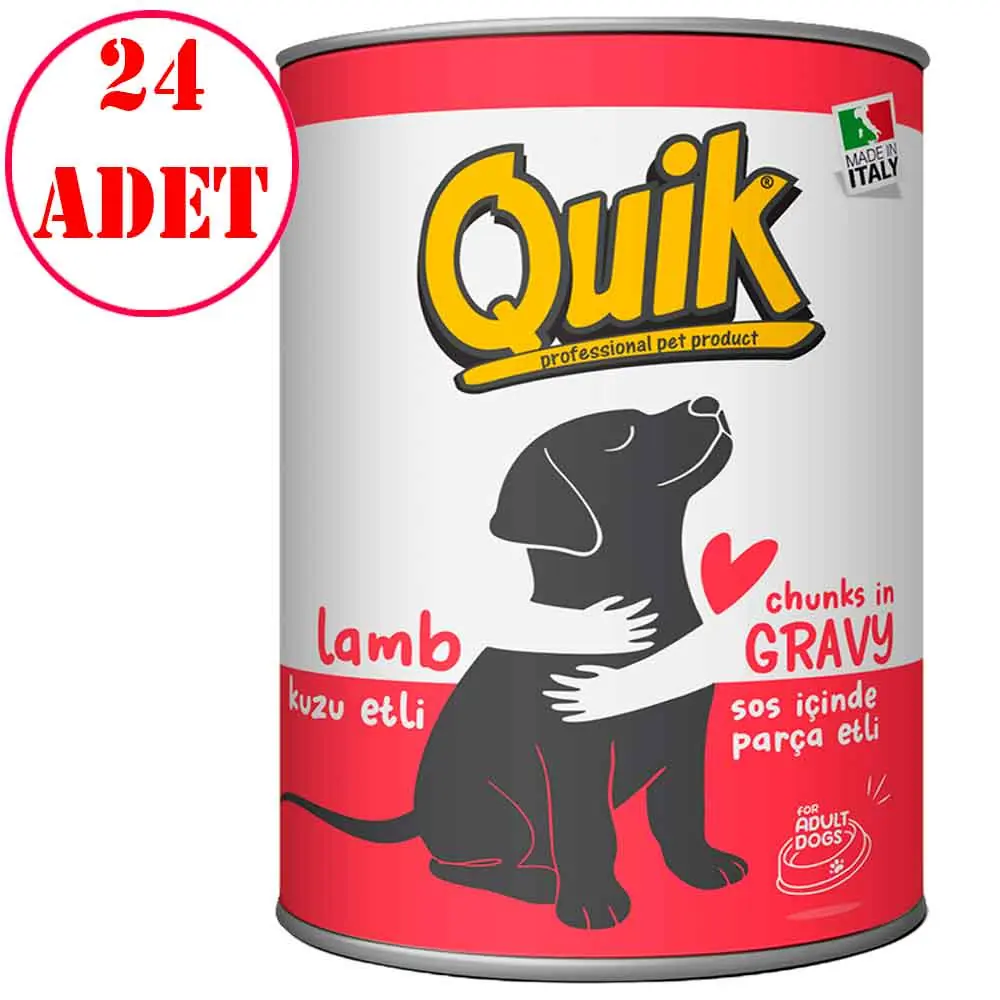 Quik Kuzu Etli Köpek Konservesi 415 gr 24 AD