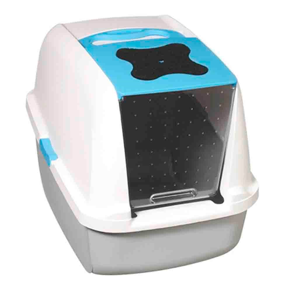 Catit Kapalı Kedi Tuvalet Kabı Mavi