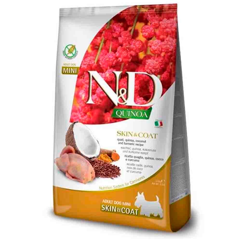 ND Quinoa Skin&Coat Bıldırcınlı Küçük Irk Yetişkin Köpek Maması 2,5 kg