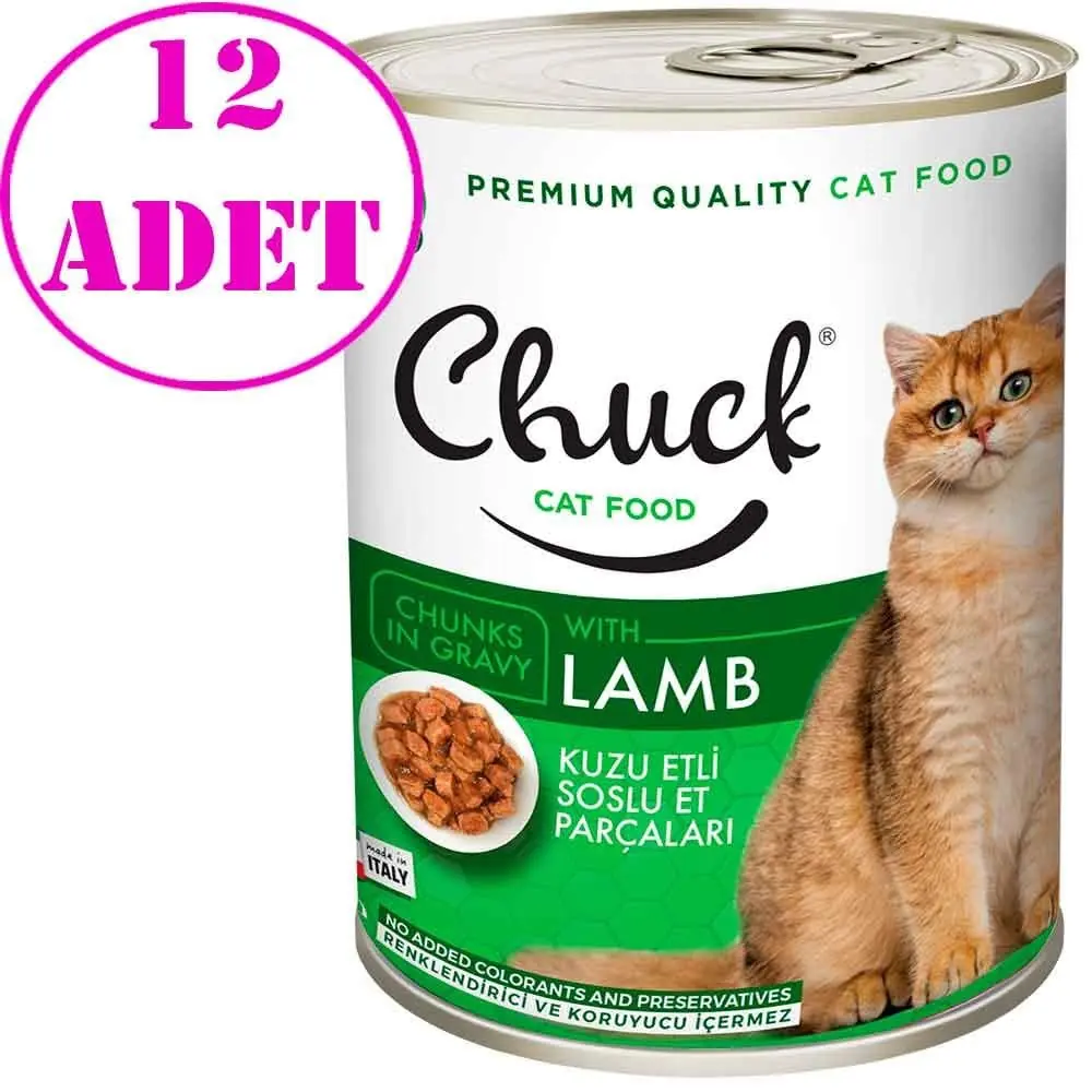 Chuck Kedi Konservesi Kuzu Etli 415 Gr 12 AD