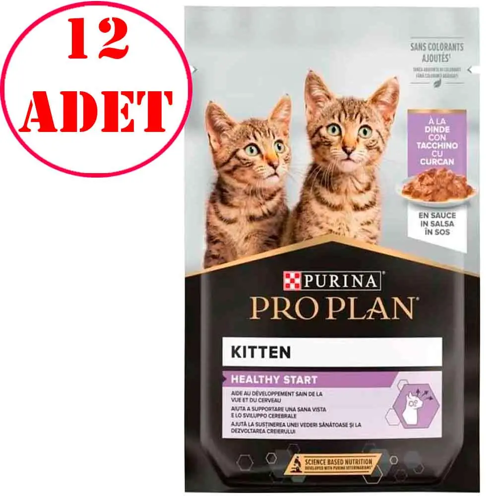 Pro Plan Kitten Hindi Etli Pouch Yavru Kedi Konservesi 85 Gr 12 Ad