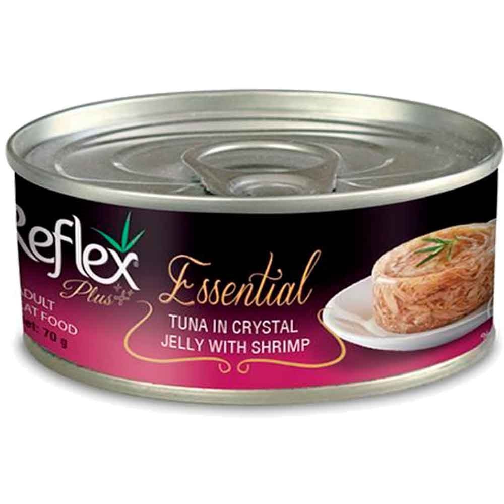 Reflex Plus Essential Ton Balıklı ve Karidesli Jel Yetişkin Kedi Konservesi 70 Gr