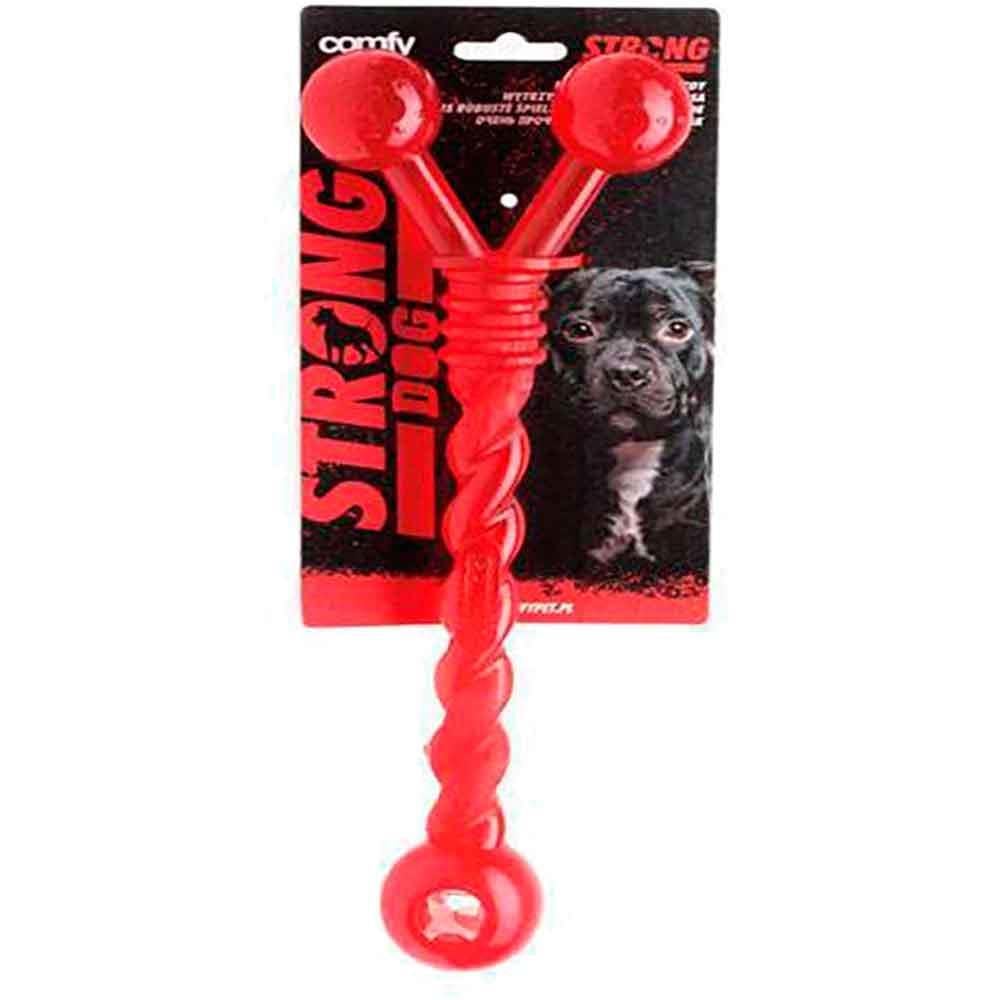 AQUAEL Comfy Toy Köpek Oyuncağı DOG TWISTER 30 Cm Kırmızı
