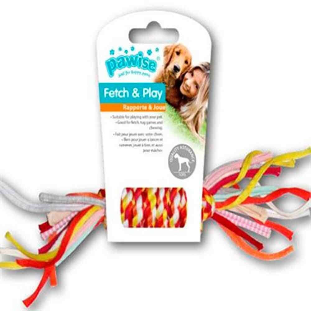 Pawise Renkli Düğümlü İp Kemik 27 Cm