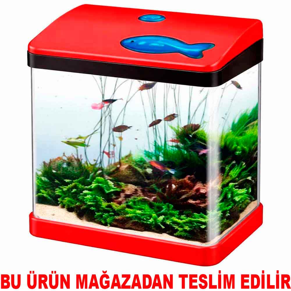 Sobo Sistemli Komple Akvaryum 28,5 Cm Kırmızı