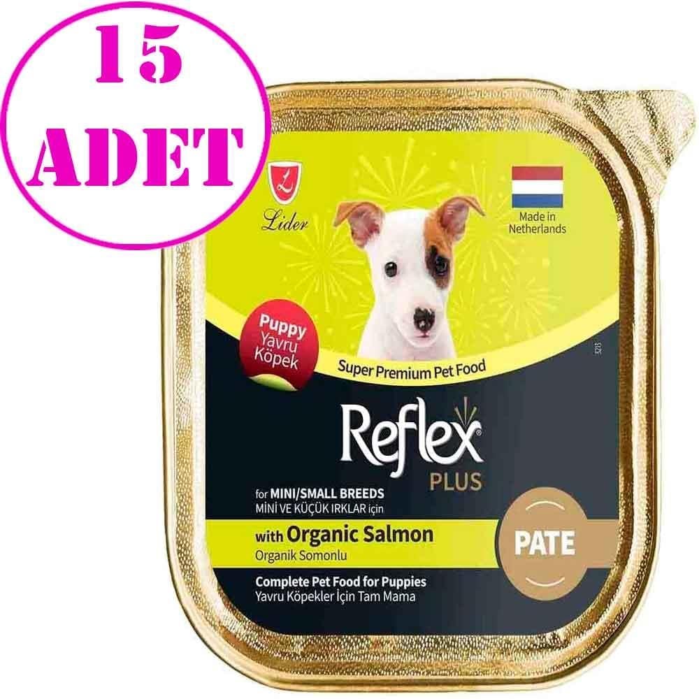 Reflex Plus Pate Organik Somonlu Mini ve Küçük Irklar İçin Yavru Köpek Konservesi 85 Gr 15 AD
