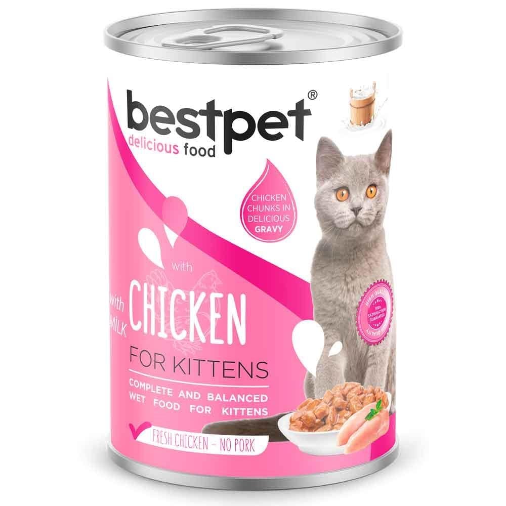 Best Pet Yavru Kedi Konservesi Tavuklu ve Sütlü 400 Gr