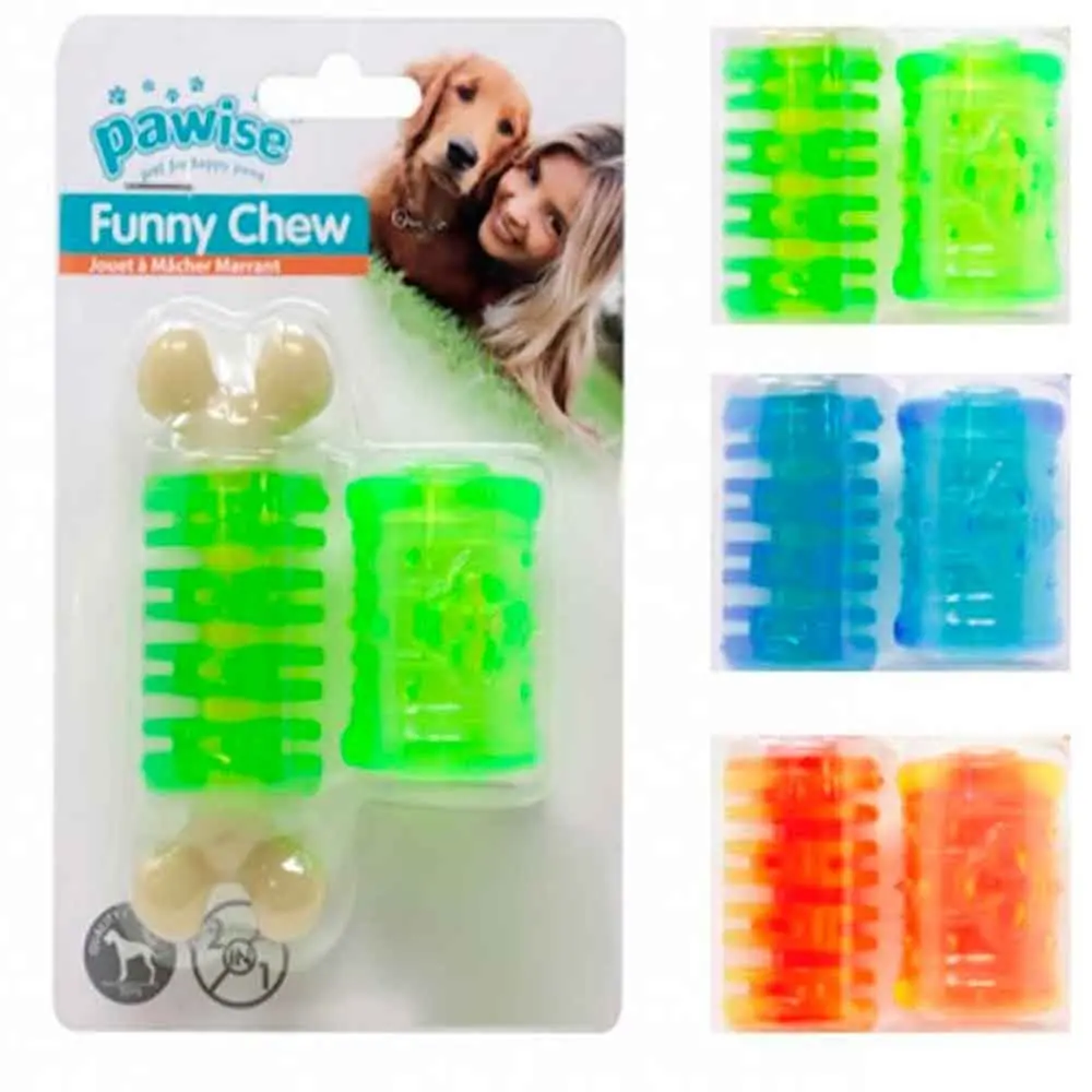 Pawise Funy Chew 2 in 1-L Lastik Köpek Oyuncağı 1 Adet