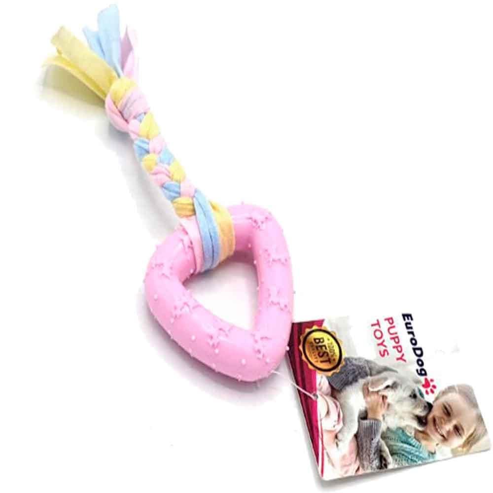 EuroDog Puppy Üçgen Diş Kaşıma Köpek Oyuncağı Pembe 19 Cm