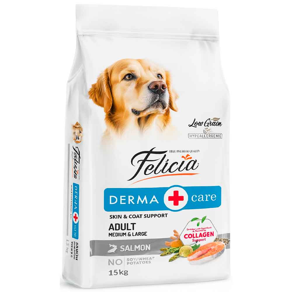 Felicia Somonlu Kolajenli Köpek Maması Az Tahıllı 15 Kg