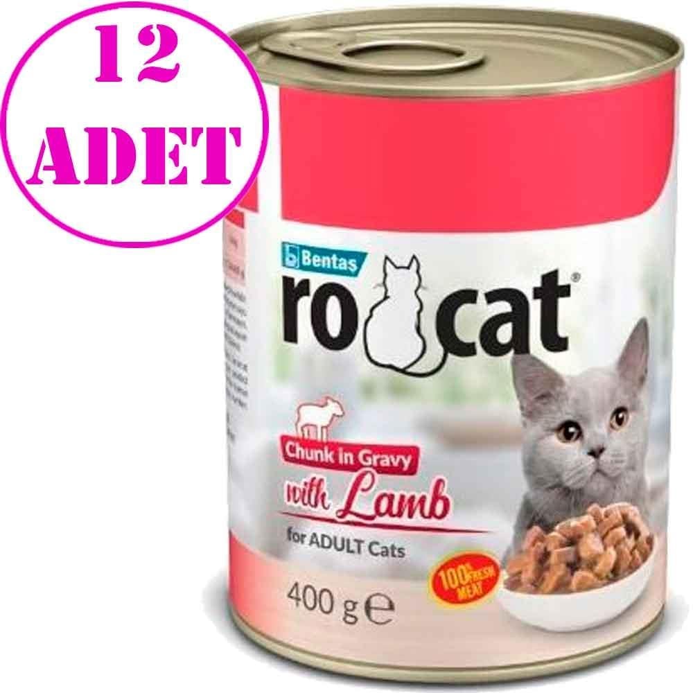 Ro Cat Kuzu Etli Kedi Konserve 400 Gr 12 AD