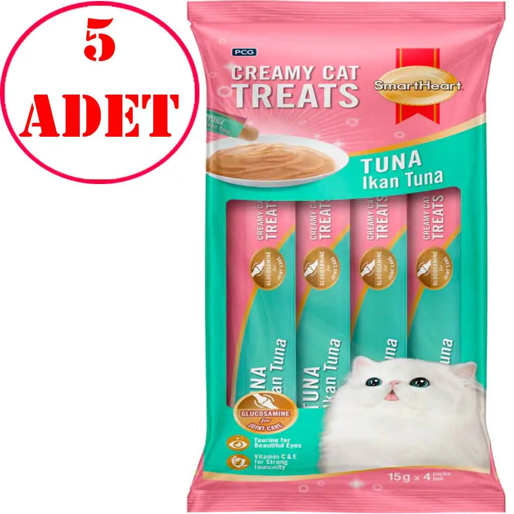 Smart Heart Kedi Ödülü Ton Balıklı Krema 4x15 Gr 5 AD