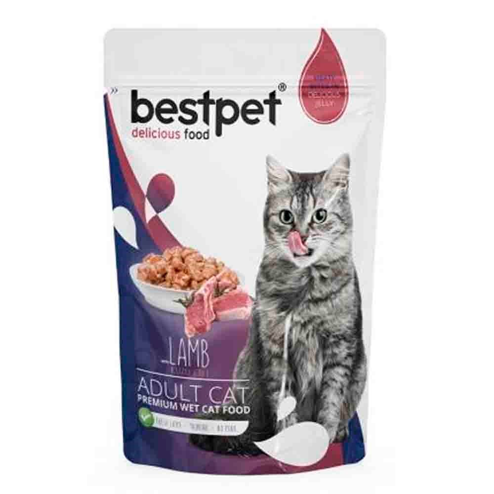 Bestpet Pouch Jelly Kuzu Etli Kedi Yaş Maması 85 Gr