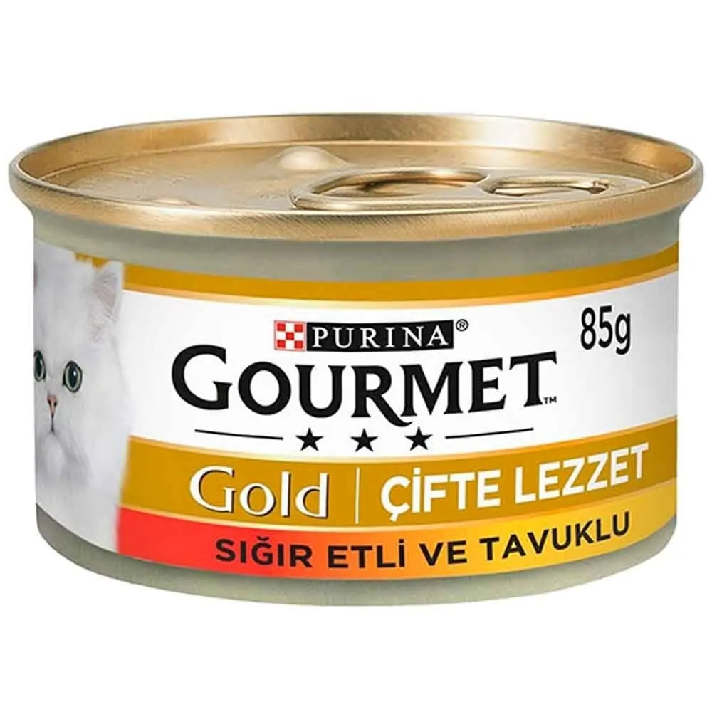 Gourmet Gold Sığır Etli Tavuklu Kedi Konservesi 85gr