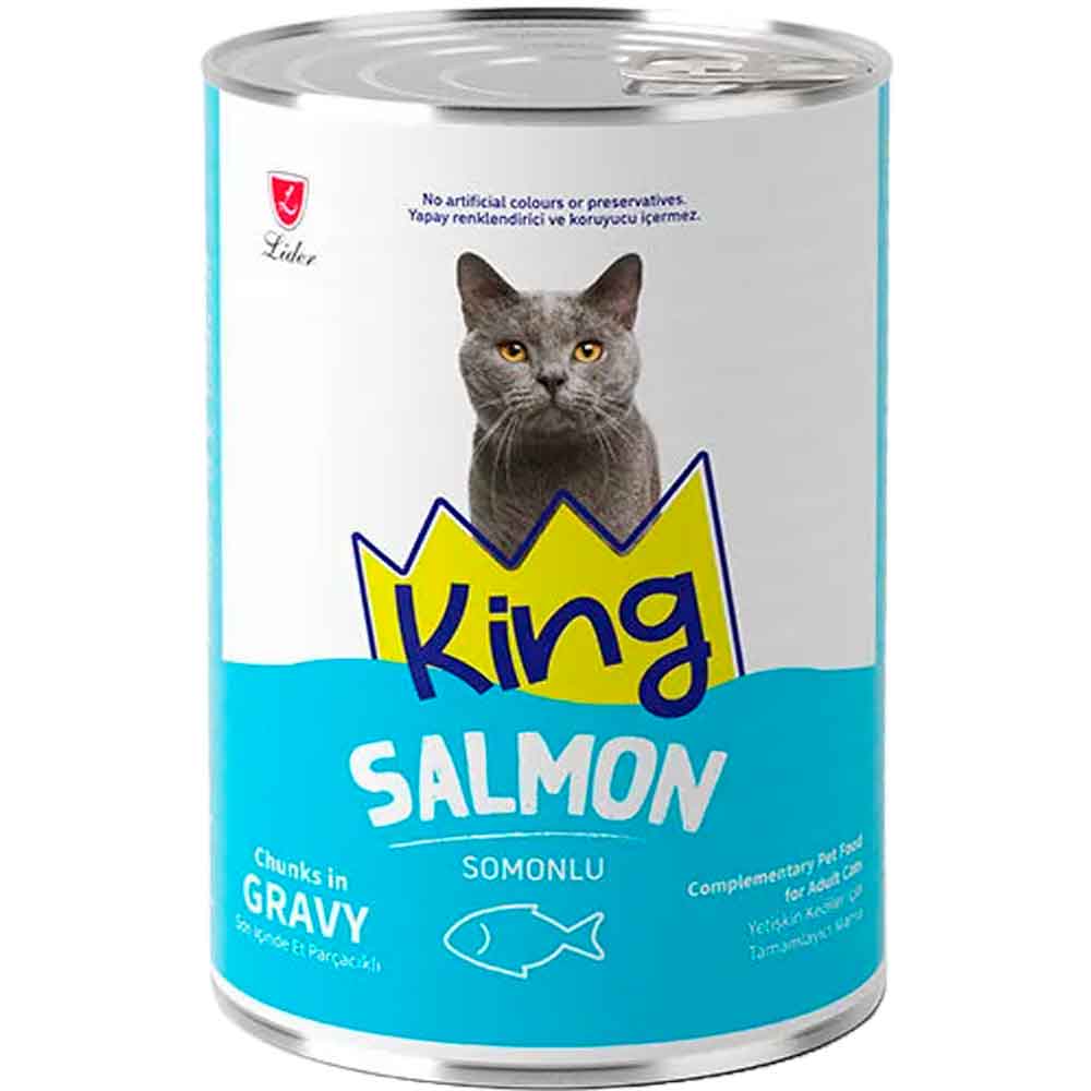 King Kedi Konservesi Somonlu Sos İçerisinde Et Parçacıklı 400 Gr