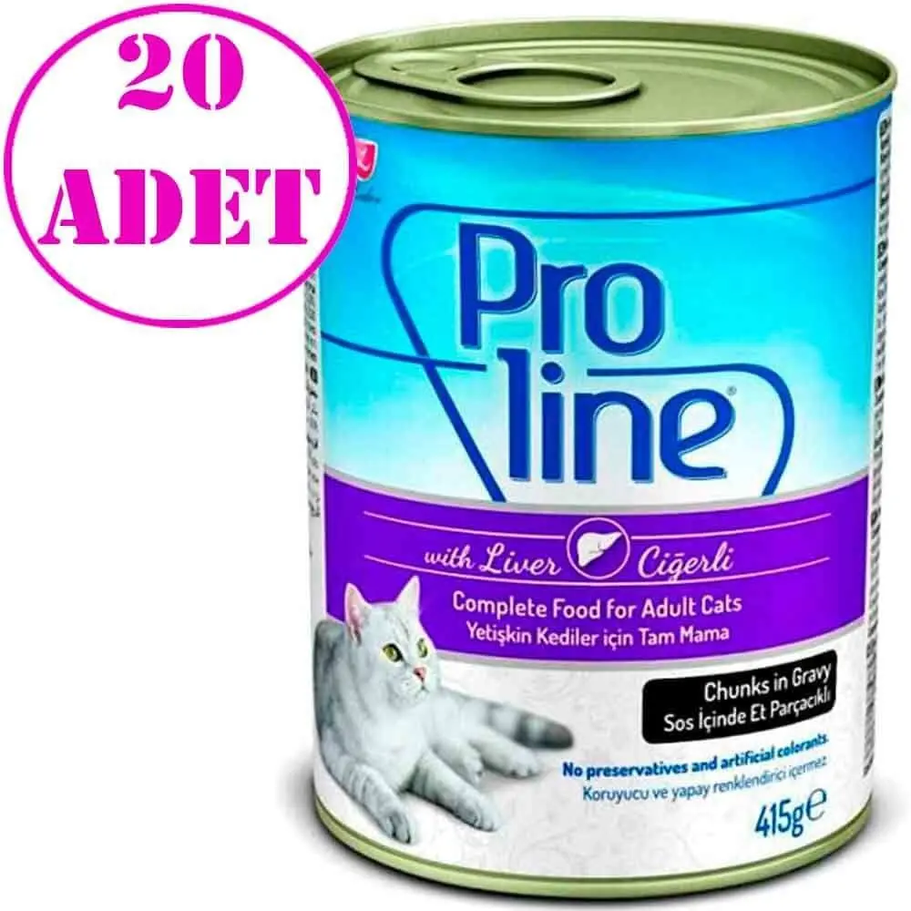ProLine Ciğerli Yetişkin Kedi Konservesi 415 Gr 20 AD