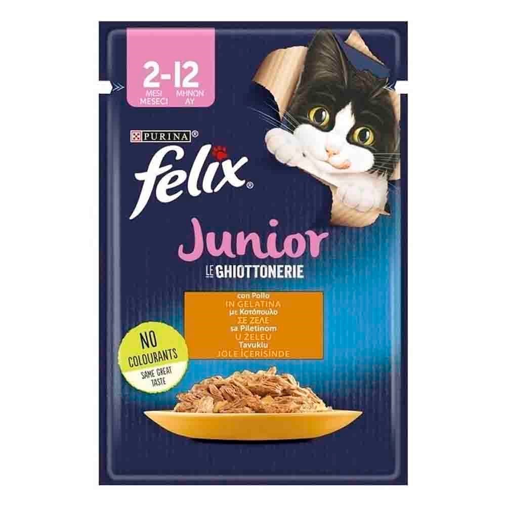 Felix Tavuklu Yaş Yavru Kedi Maması 85 Gr