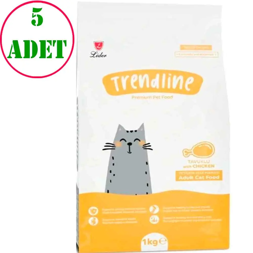 Trendline Tavuklu Kedi Maması 1 Kg 5 AD