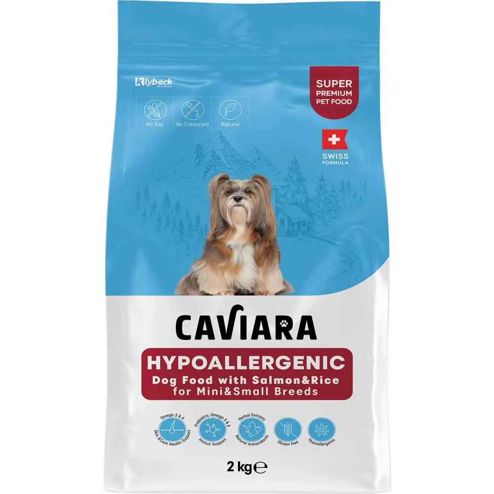 Caviara Hipoalerjenik Somonlu ve Pirinçli Mini & Küçük Irk Yetişkin Köpek Maması 2 Kg