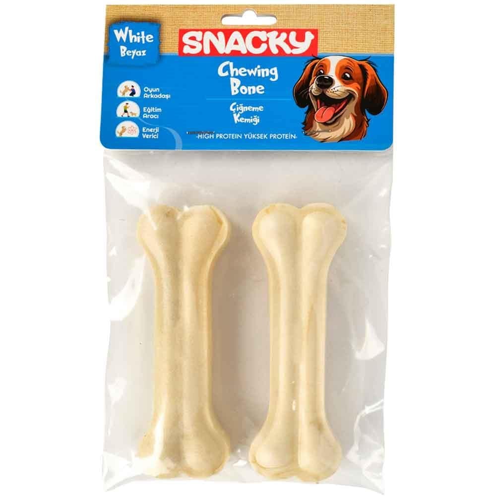 Snacky Köpekler İçin Çiğneme Kemiği Beyaz 13 Cm 2'li