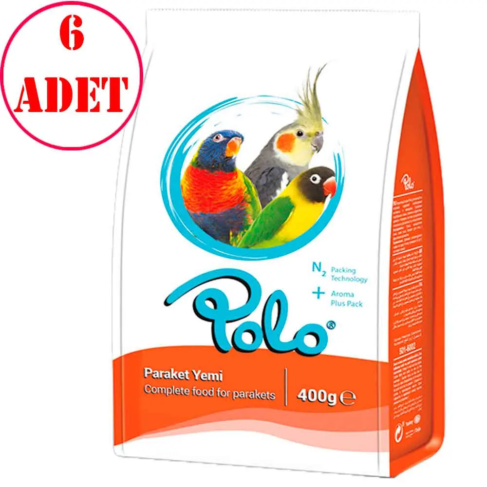 Polo Paraket Papağan Yemi 400 Gr 6 Ad
