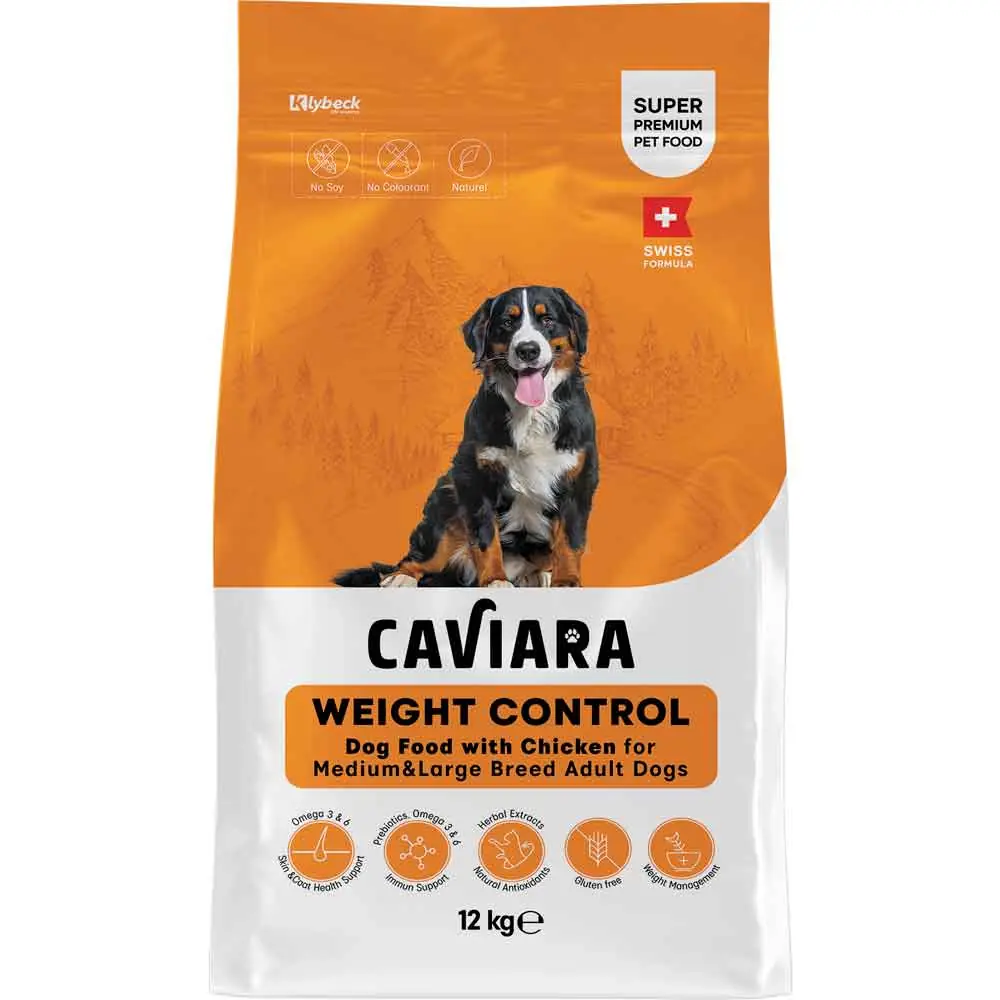 Caviara Kilo Kontrol Tavuklu Orta & Büyük Irk Yetişkin Köpek Maması 12 Kg
