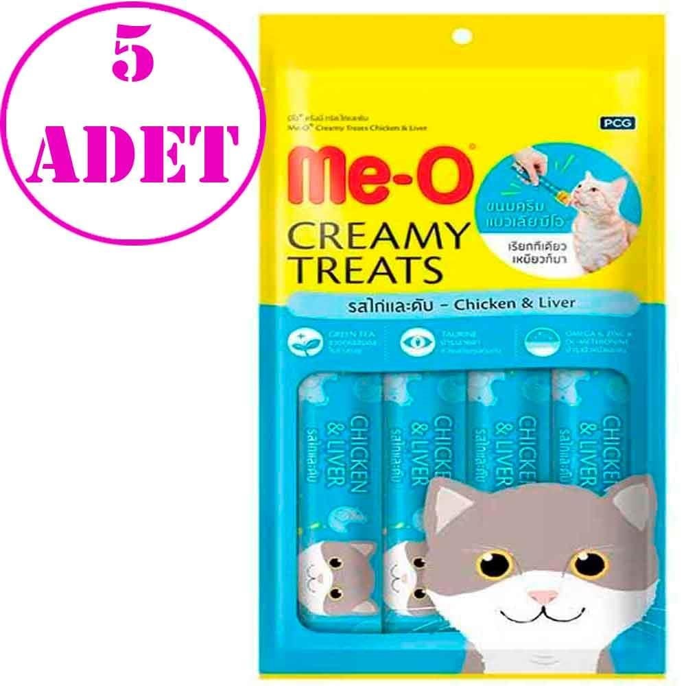 Meo Tavuklu ve Ciğerli Krema Kedi Ödülü 4x15 gr 5 AD