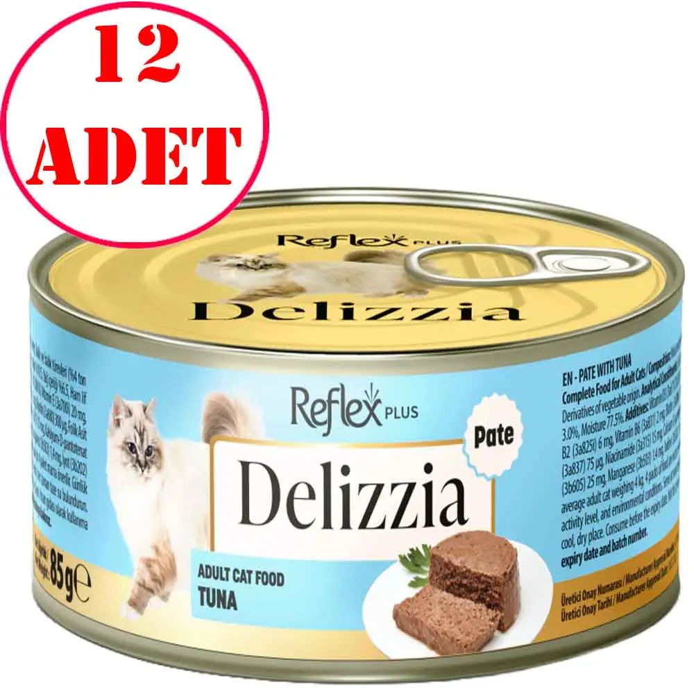 Reflex Plus Delizzia Kedi Konservesi Ton Balıklı Ezme 85 Gr 12 AD