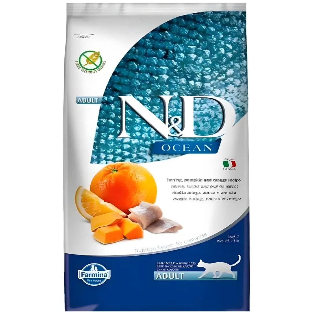 ND Pumpking Balkabaklı Ocean Balık Portakallı Kedi Maması 5 Kg