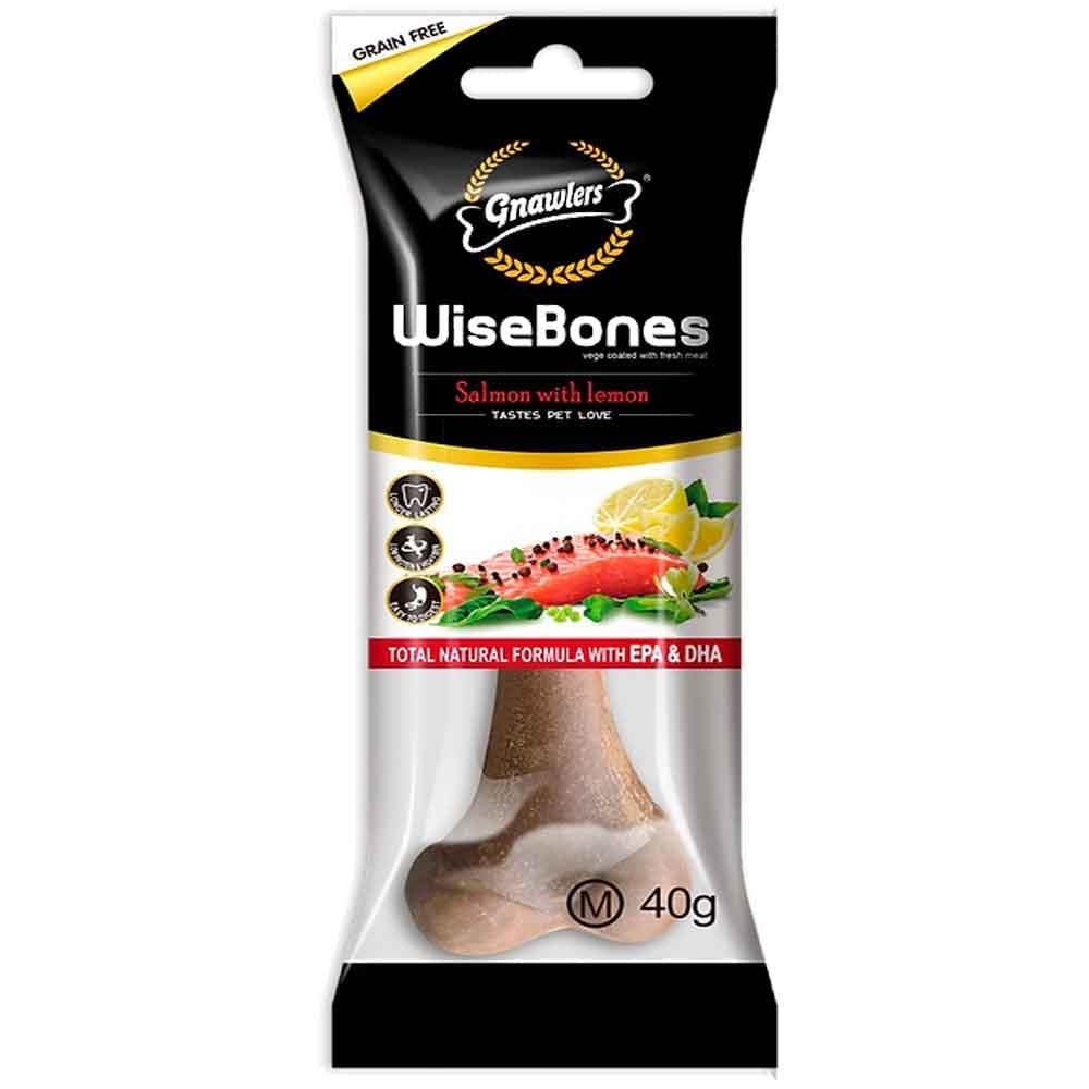 Gnawlers Wise Bone Köpek Ödül Kemiği Somonlu 40 Gr
