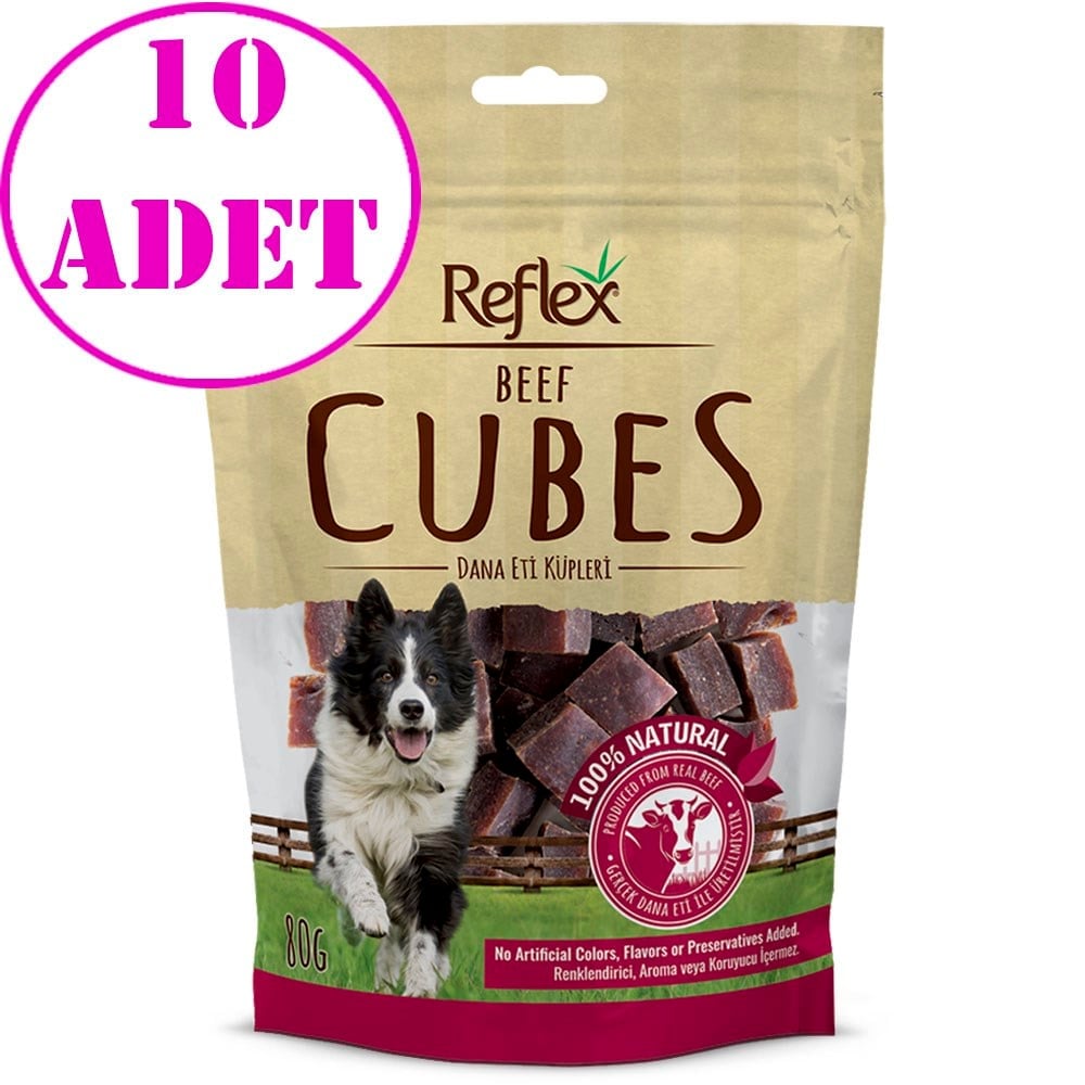Reflex Biftekli Dilim Küp Köpek Ödülü 80 Gr 10 AD