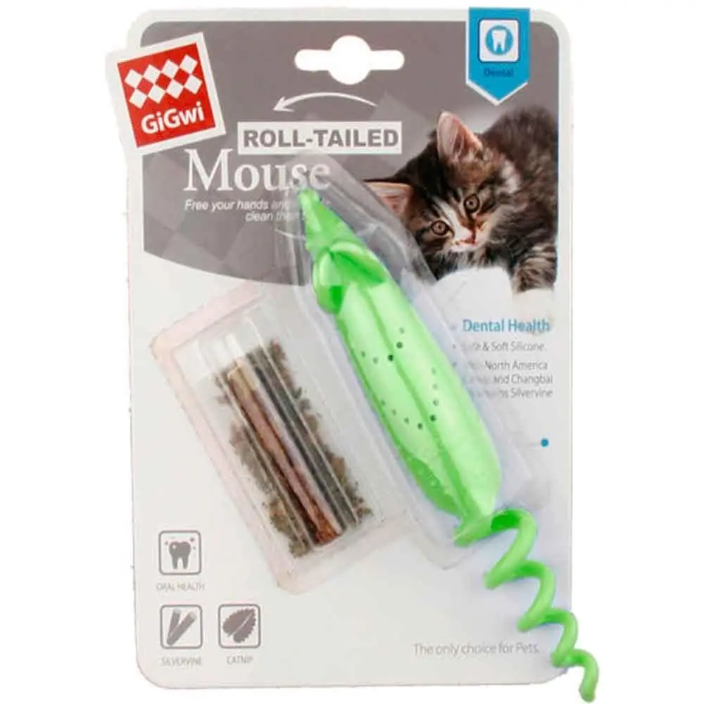 Gigwi Kedi Oyuncağı Catnipli Fare Model Yeşil 7477