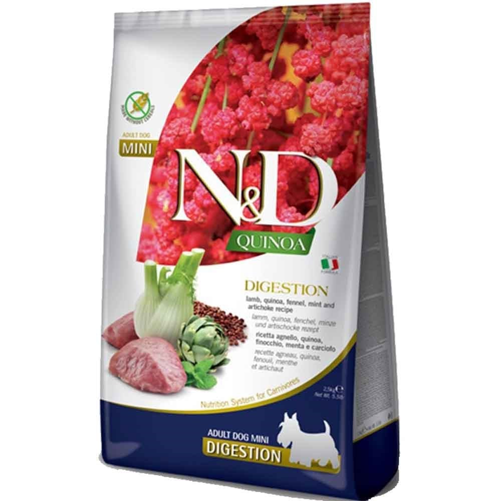 N&D Quinoa Digestion Kuzulu Mini Yetişkin Köpek Maması 2.5 Kg