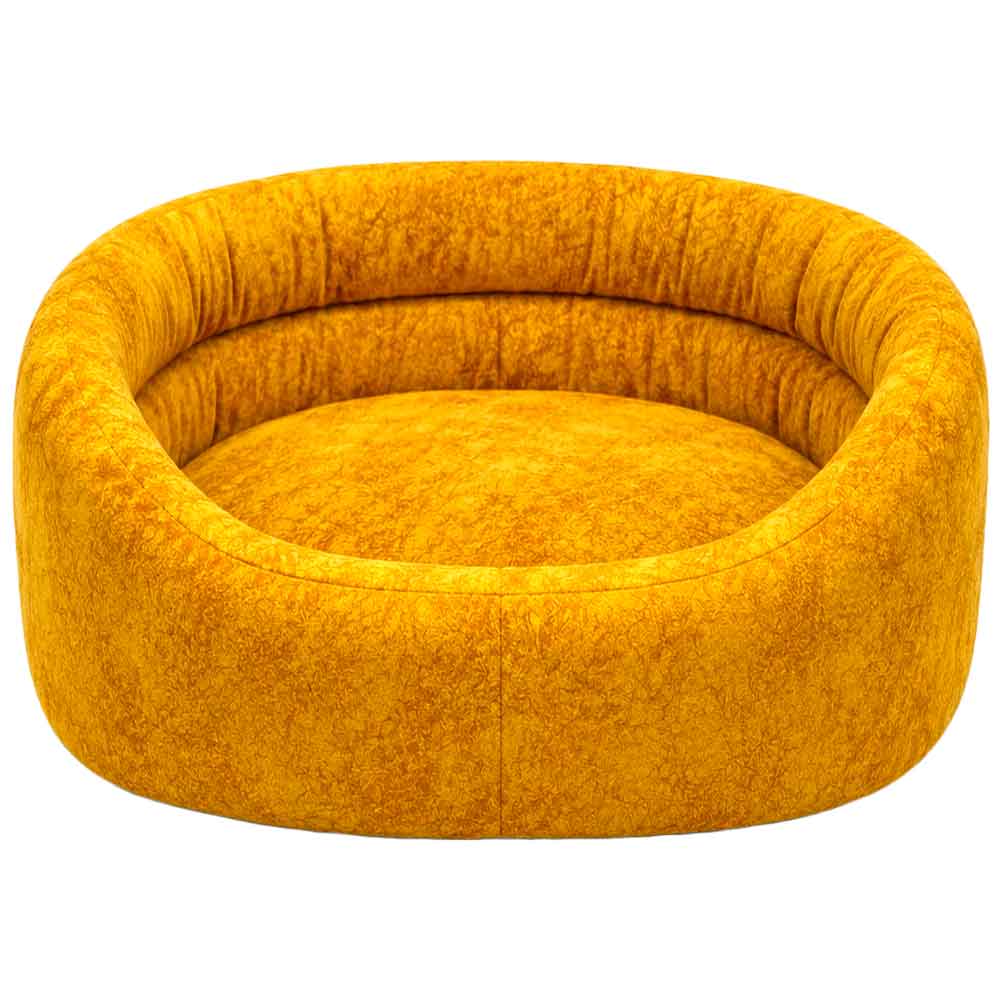 Pet Pretty Kedi Köpek İçin Comfort Sünger Yatak Hardal 60x50x20 Cm