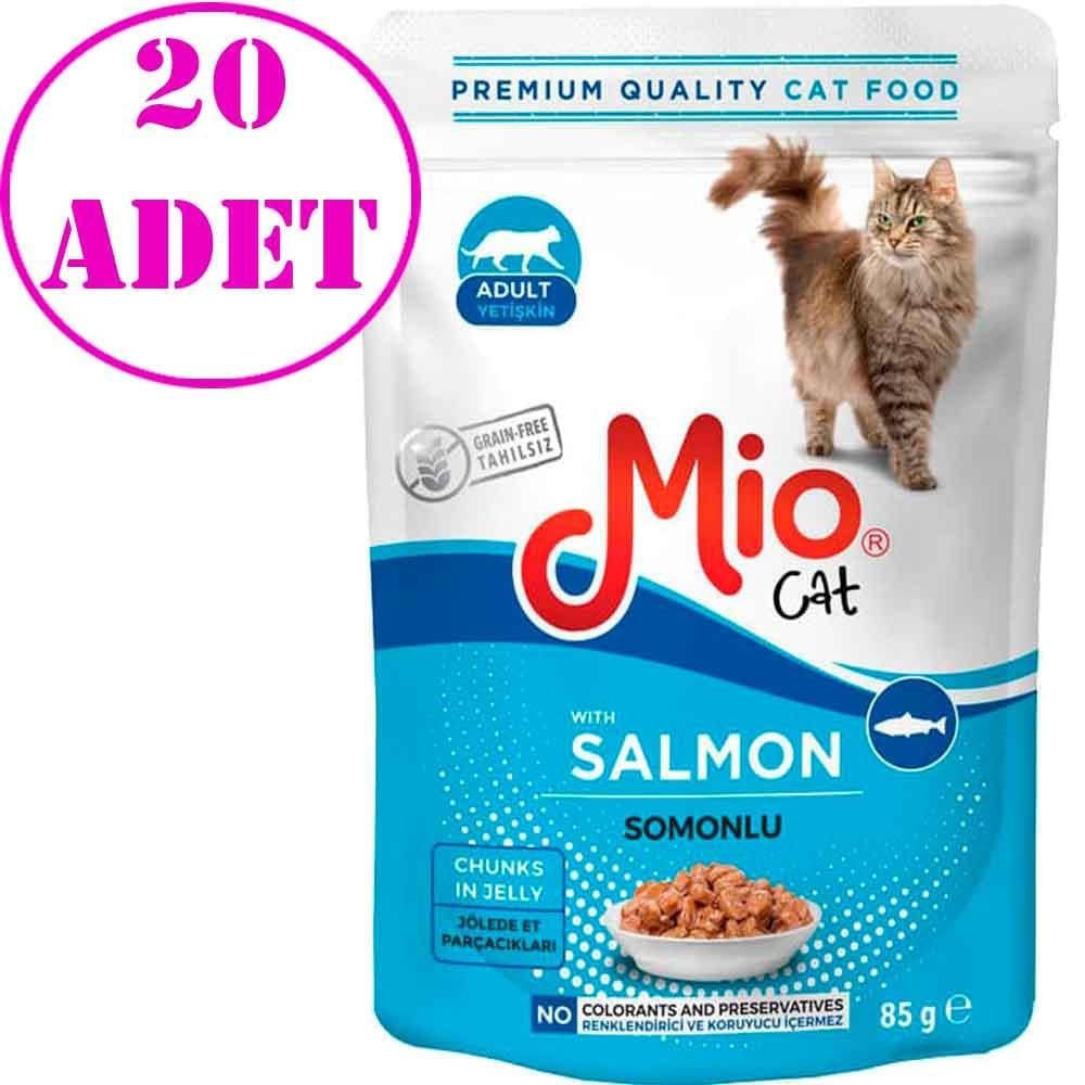 Mio Somonlu Kedi Yaş Mama Jöleli 85 Gr 20 AD