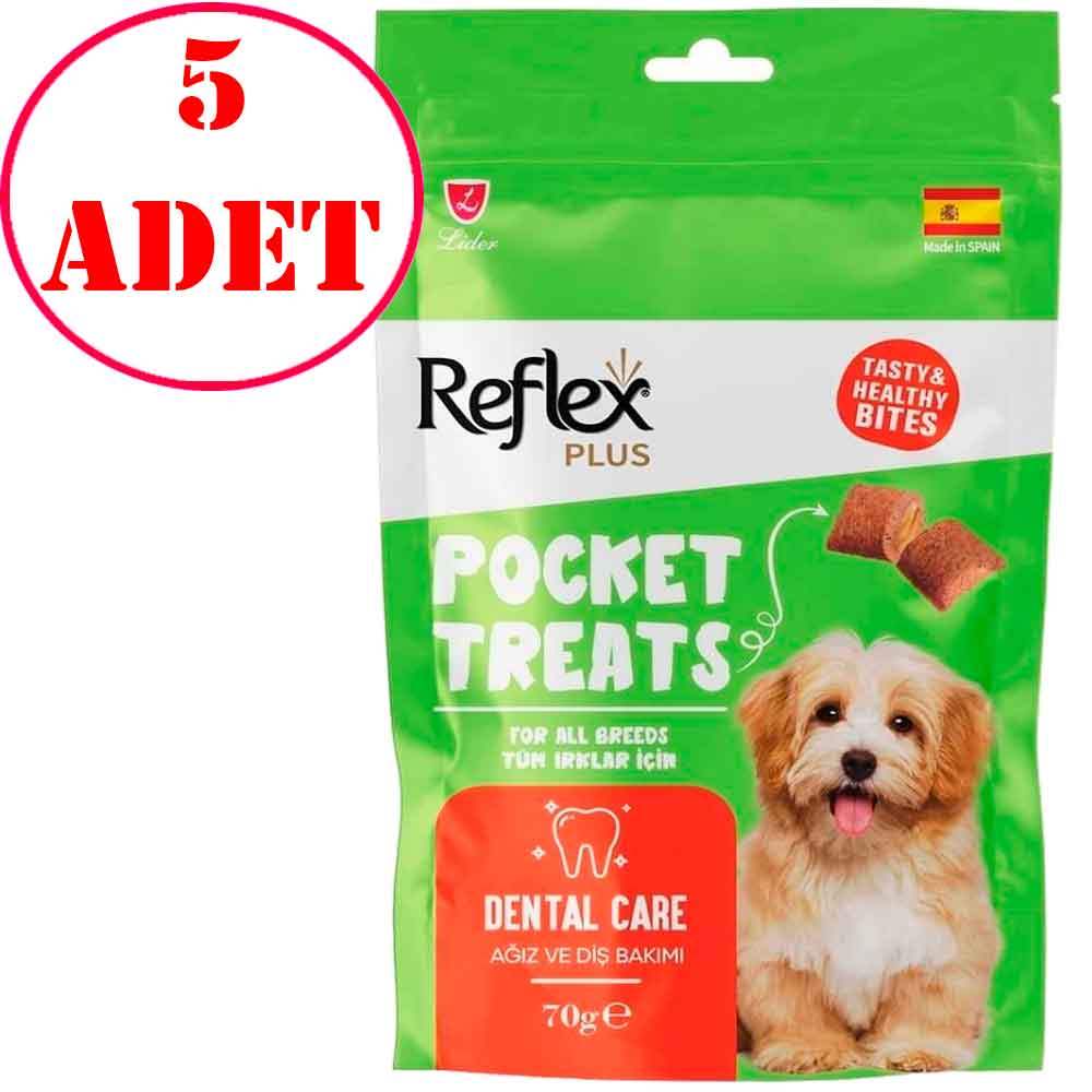 Reflex Pocket Treats Ağız ve Diş Sağlığı İçin Köpek Ödül Maması 70 Gr 5 AD