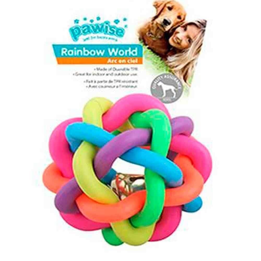 Pawise Rainbow World Örgü Top Köpek Oyuncağı 6,5 Cm