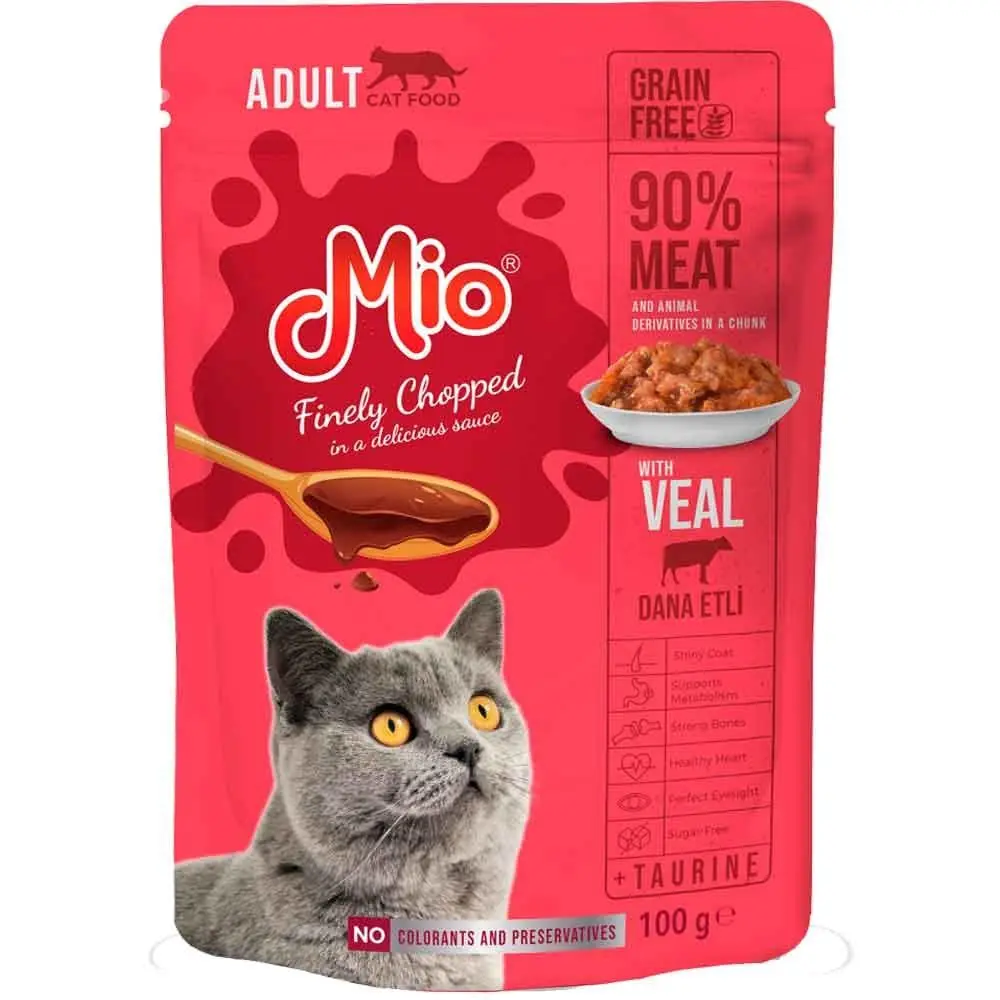 Mio Kedi Yaş Mama Dana Etli 100 Gr