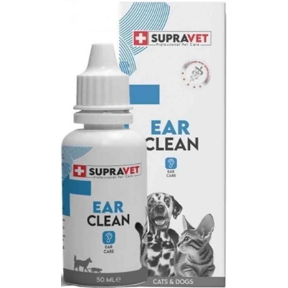 Supravet Ear Clean Kedi ve Köpek Kulak Temizleme Solüsyonu 50 ml